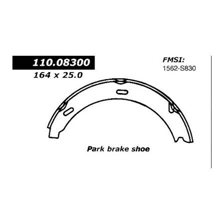 Centric Centric Premium Parking Brake Shoes, Centric Parts 111.08300 111.083